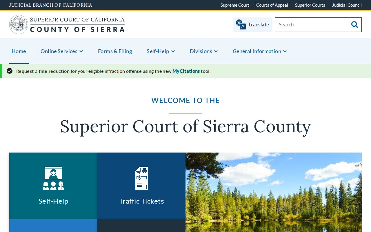 Sierra Superior Court official website